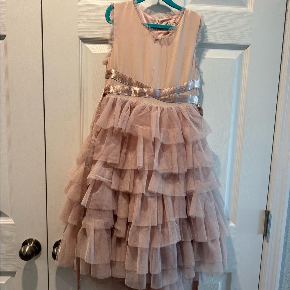 Pink Ruffled Tiered Sundress for Wedding Guest